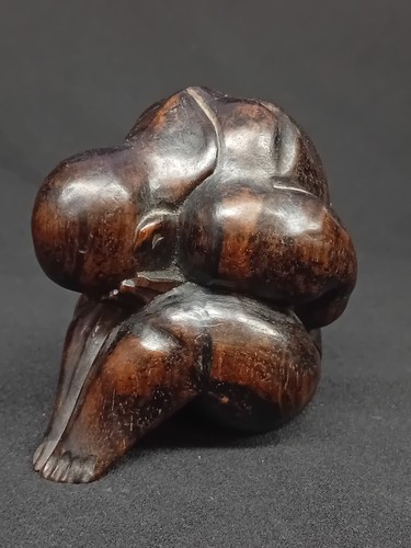 Vintage hand carved hardwood - hand,