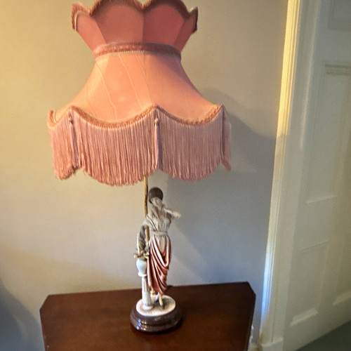 Dear lady figurine table lamp - table,
