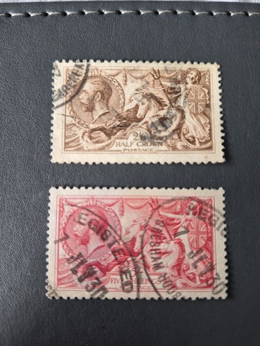 George seahorses stamps x2 - seahorses,