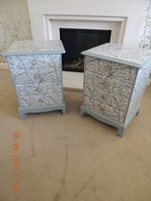 Pair Stag up-cycled four drawer bedside tables/ coffee tables