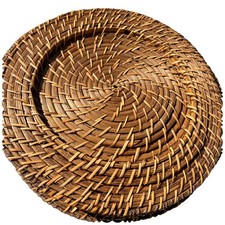 Set of 6 Round Woven Rattan
