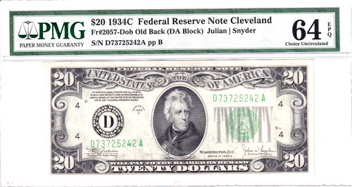 1934 federal reserve - federal,