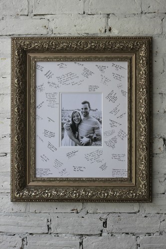 Framed wedding guest book - framed,