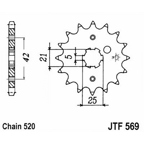 Sprocket 569 z16 keeway - sprocket,