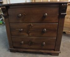 MASTER PINE RANGE 3 DRAWER CHEST- BESPOKE SIZES & COLOURS AVAILABLE- DARK OAK