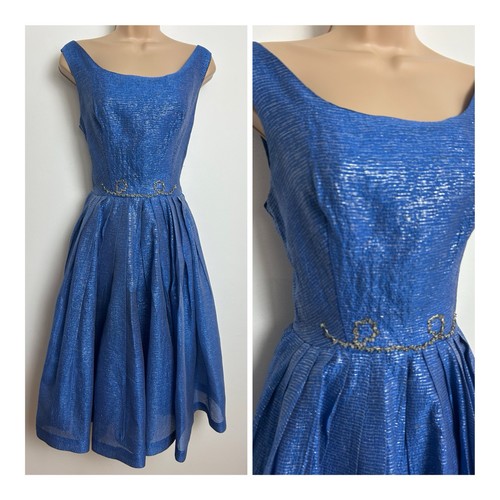 Vintage 1950s blue silver - 1950s,