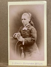 antique cdv photo pretty little girl by Alexander of Millport