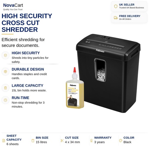 Cross cut shredder 6 sheet - shredder,