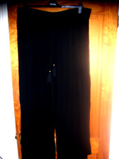 F&F BLACK WIDE LEG CRINKLE