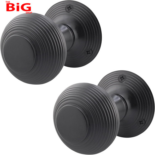 Beehive reeded black door - beehive,