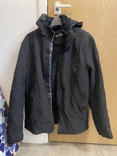 Calvin Klein Men's Sherpa Lined Hooded Soft Shell Jacket in black Size M