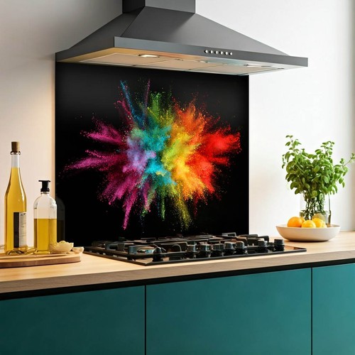 Printed glass kitchen - printed,