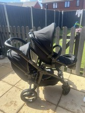 Egg Double Pram Set All Black 