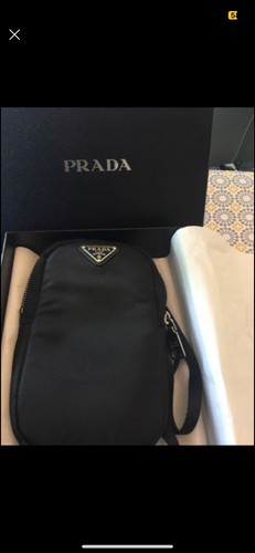 Black prada nylon pouch