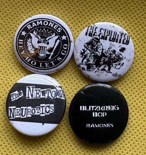 Four punk badges memorabilia - four,