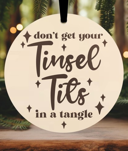 Rude christmas bauble funny - rude,