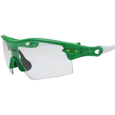 Oakley Custom Radar XL Blades Team Bright Green Clear Mens Sports Sunglasses