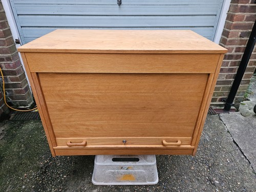 Vintage oak tambour roll - oak,