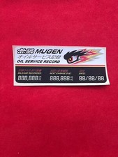 MUGEN  ENGINE SERVICE STICKER FOR USE IN HONDA CIVIC TYPE R FN2