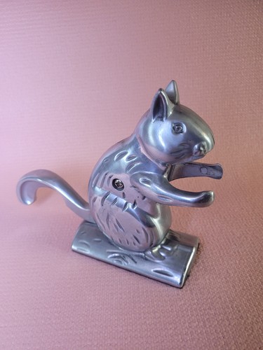 Vintage chrome metal squirrel - vintage,