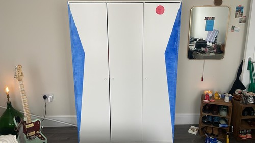 Ikea three door wardrobe used - ikea,