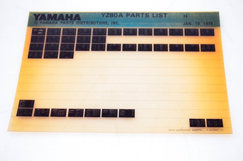 Oem yamaha yz80a 1979 january - oem, 1979/january