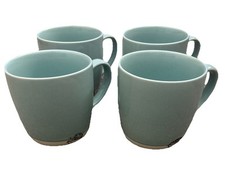 Joyye Mugs X 4 Light Blue Hedgehog Stamp Great Condition Rare Design Collectible