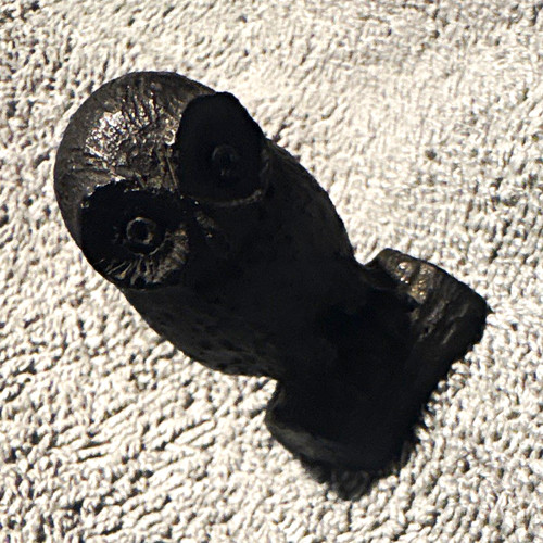 Metal owl figurine ornament - owl,