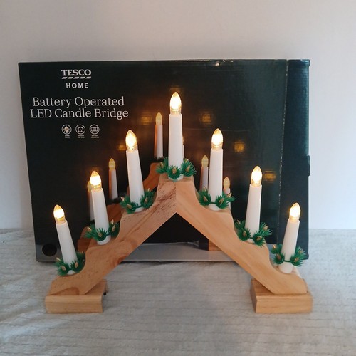 Wooden christmas candle bridge - wooden,