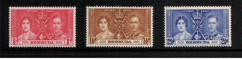 1937 bermuda coronation stamp - bermuda,