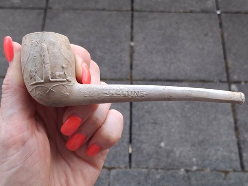 Irish vintage clay pipe john - clay,