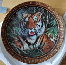 Franklin Mint "Tiger Watch" tiger plate by Joan Sharrock - Royal Doulton 