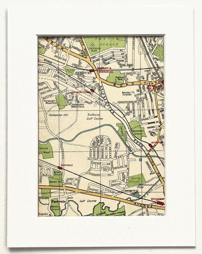 Vintage 1935 london map - vintage, c.