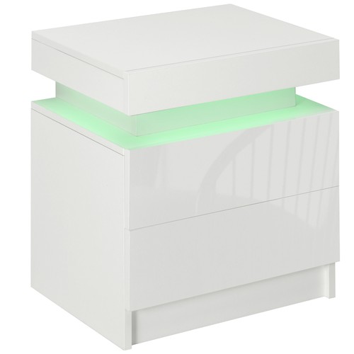 Homcom high gloss bedside - homcom,