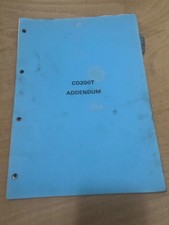 HONDA CD200T GENUINE FACTORY WORKSHOP MANUAL ADDENDUM