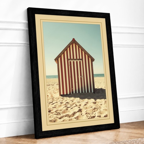 Striped beach hut - striped,