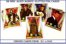 Choose Your Doctor Dr Who Alien Armies 2009 Glitter Foil Trading Cards PANINI