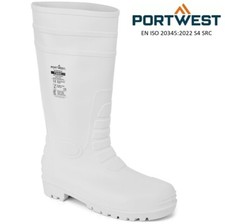 Mens Food Hygiene S4 SRC White Waterproof Steel Toe Cap Wellington Boots Wellies