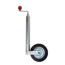 AL-KO Plus Jockey Wheel 48mm C/W Rubber Wheel Caravan Trailer Towing - 1222436