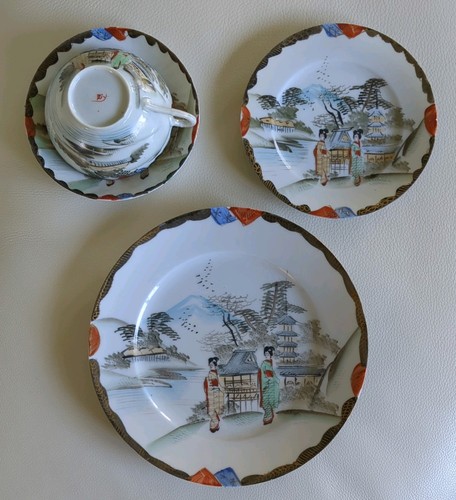 Antique japanese hand painted - japanese,