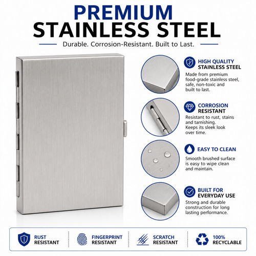Metal cigarette case - cigarette, holder
