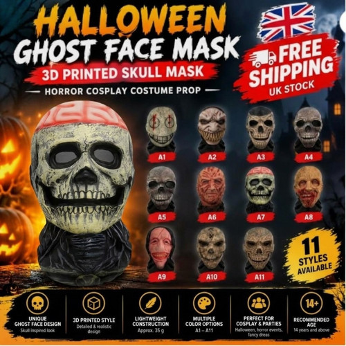 Halloween skull mask - halloween,