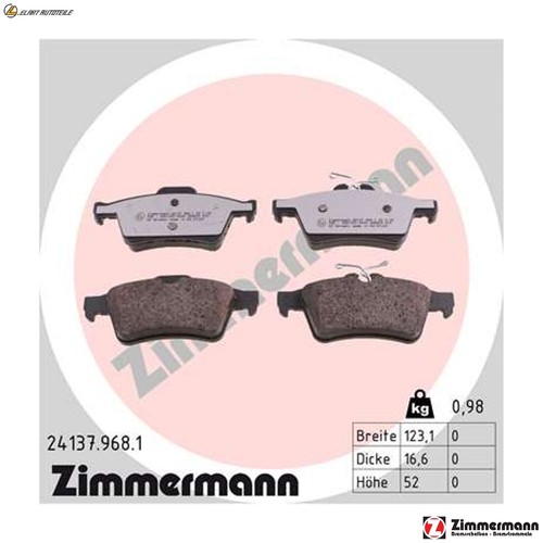 Brake pad set disc - disc,