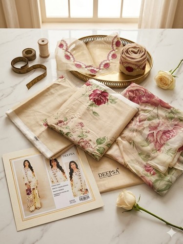 Ladies 3pc unstitched lawn - ladies,