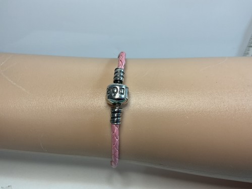 Pandora pink leather braided - pandora,