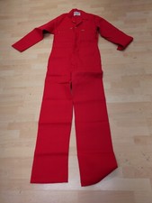 Ladies Or Mens Heavy Cotton Proban Red Colour Boilersuit Or Overalls.