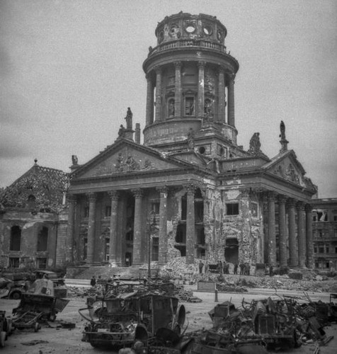 Bomb damaged ruins - , and