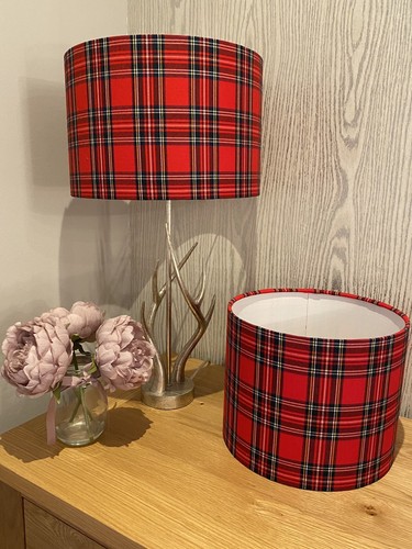 Handmade lampshade red - handmade, in
