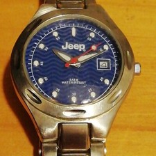 Gents Jeep Blue Dial Wristwatch with Date Indicator On Stainless Steel Strap