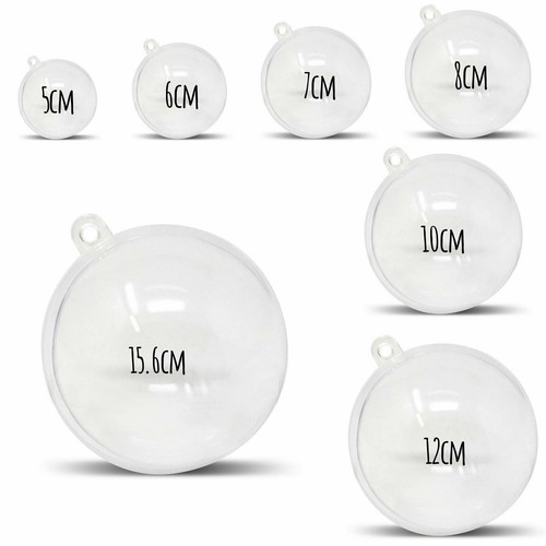 100 clear fillable baubles - 5-100,